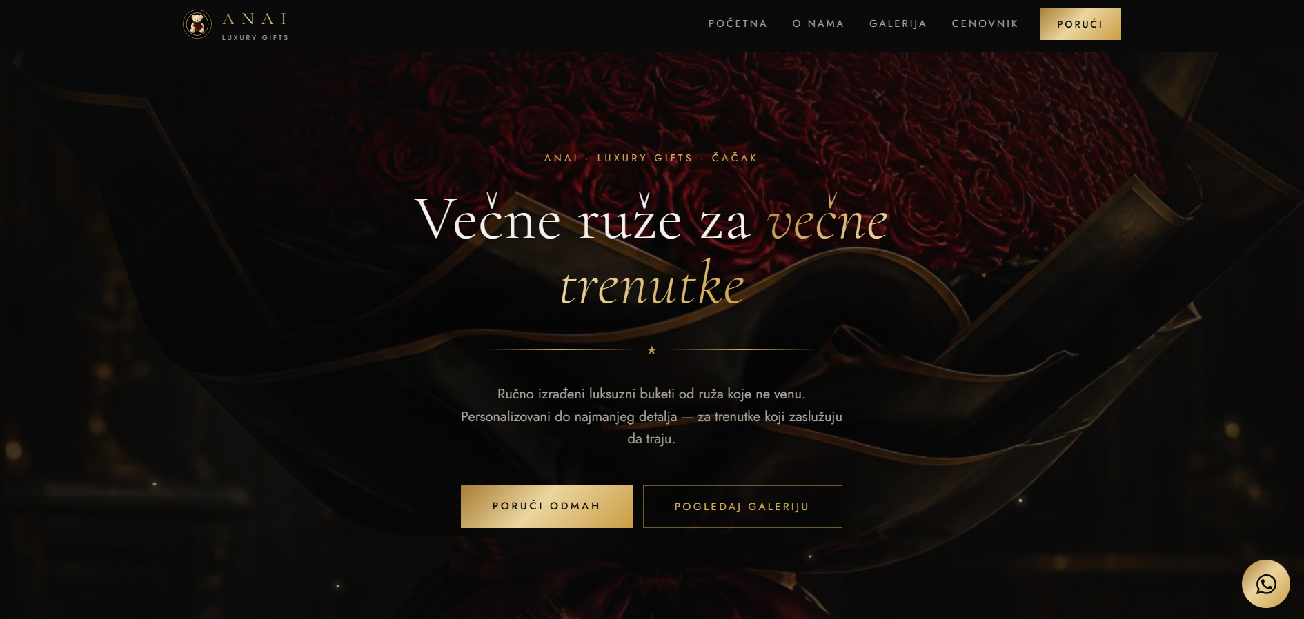 Luxury Gift Brand website screenshot